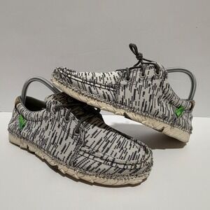 Twisted X Women's Casual Shoes Size 7 1/2 M White Black Striped Slip On WZX0001